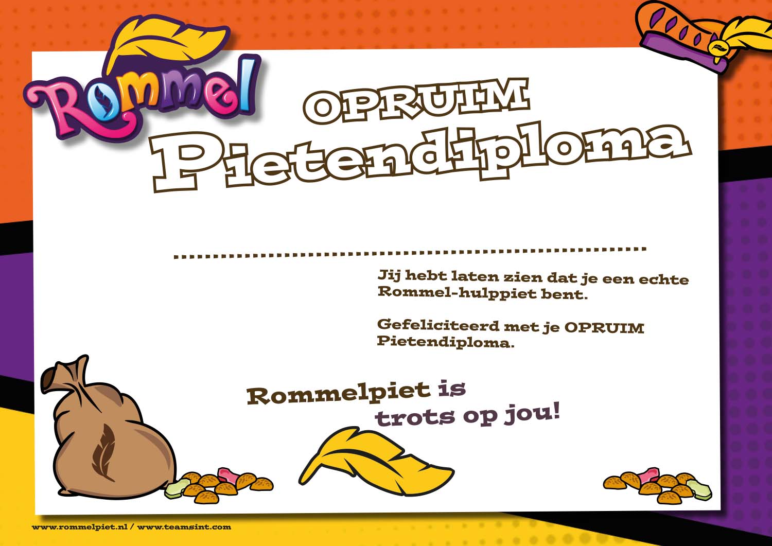 Rommelpiet opruim Pietendiploma